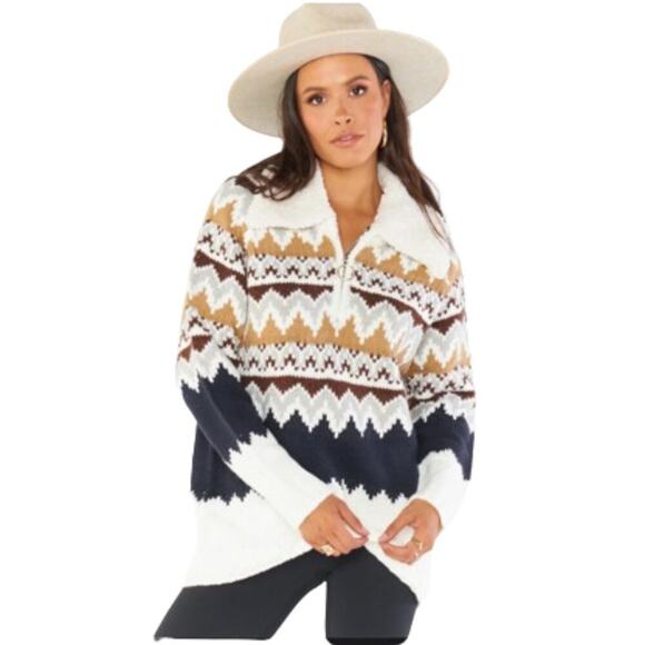 Show Me Your Mumu Sun Valley Pullover knit fair isle sweater size Medium - Picture 2 of 13